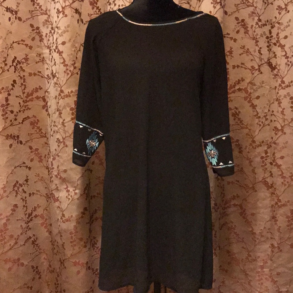 Forever 21 - Black Embroidered Dress